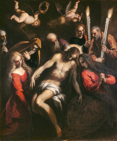 Pieta, Modell für das Altarbild in der Kathedrale von Reggio Emilia, 1612 von Palma Il Giovane